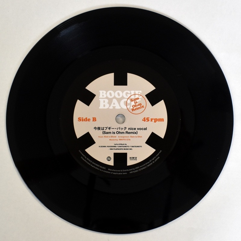 Kick A Show - Boogie Back = ����ϥ֥������Хå�(Nice Vocal) / ST (Sam is Ohm Remix)   [7inch]