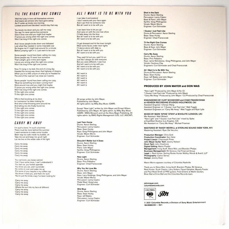 John Mayer - Sob Rock   [LP]