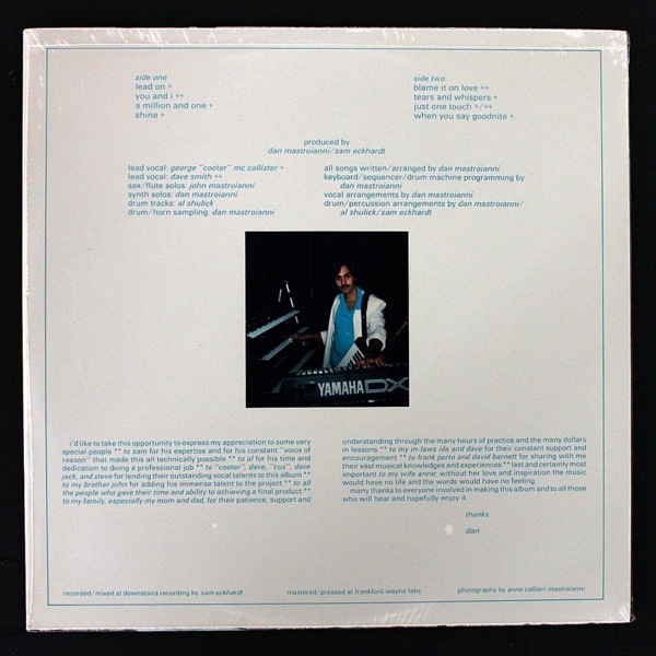 Dan Mastroianni - Tears & Whispers  [LP]