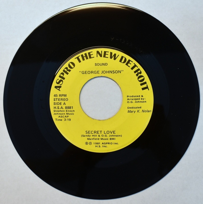 George Johnson - Secret Love / Love All   [7inch]  �ᥬ�쥢�������