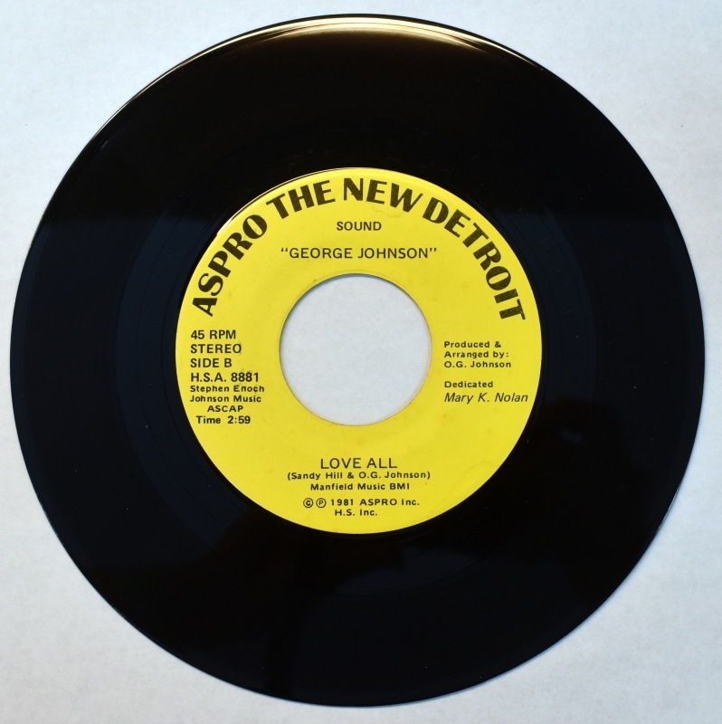 George Johnson - Secret Love / Love All   [7inch]  �ᥬ�쥢�������
