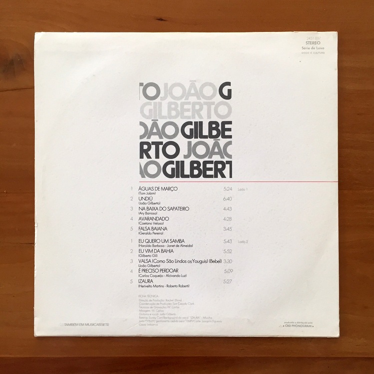 João Gilberto ‎– João Gilberto 73年ブラジルオリジナル、エンボス