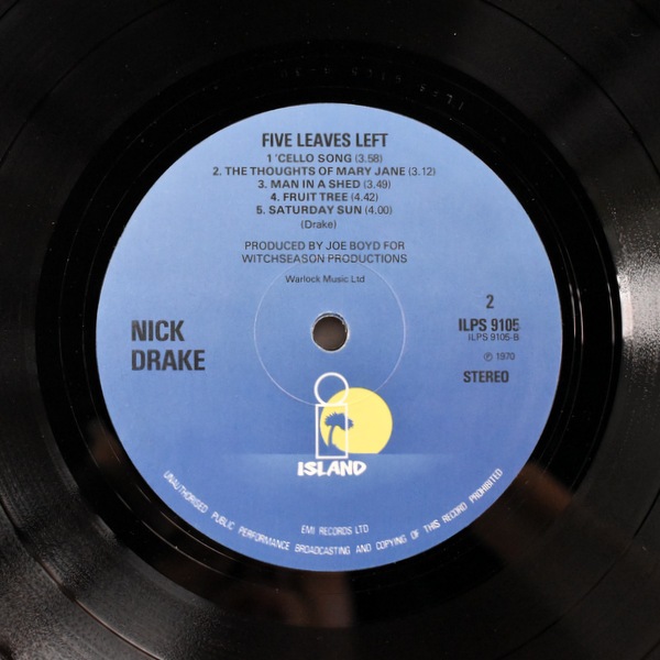 Nick Drake - Five Leaves Left｜S.S.W / AOR｜Paddy Field Records 