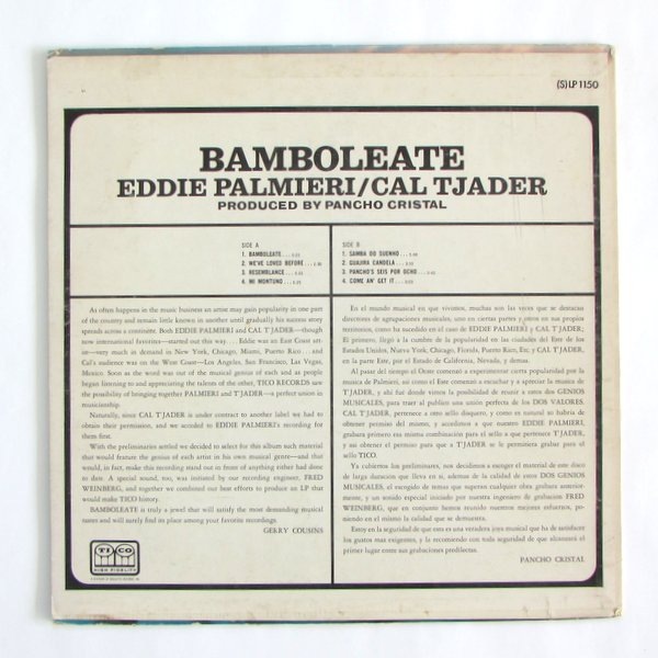 Eddie Palmieri Cal T'jader - Bamboleate