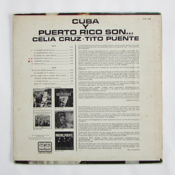 Celia Cruz / Tito Puente - Cuba Y Puerto Rico Son