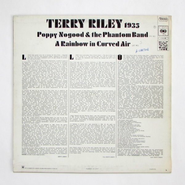 Terry Riley - A Rainbow In Curved Air