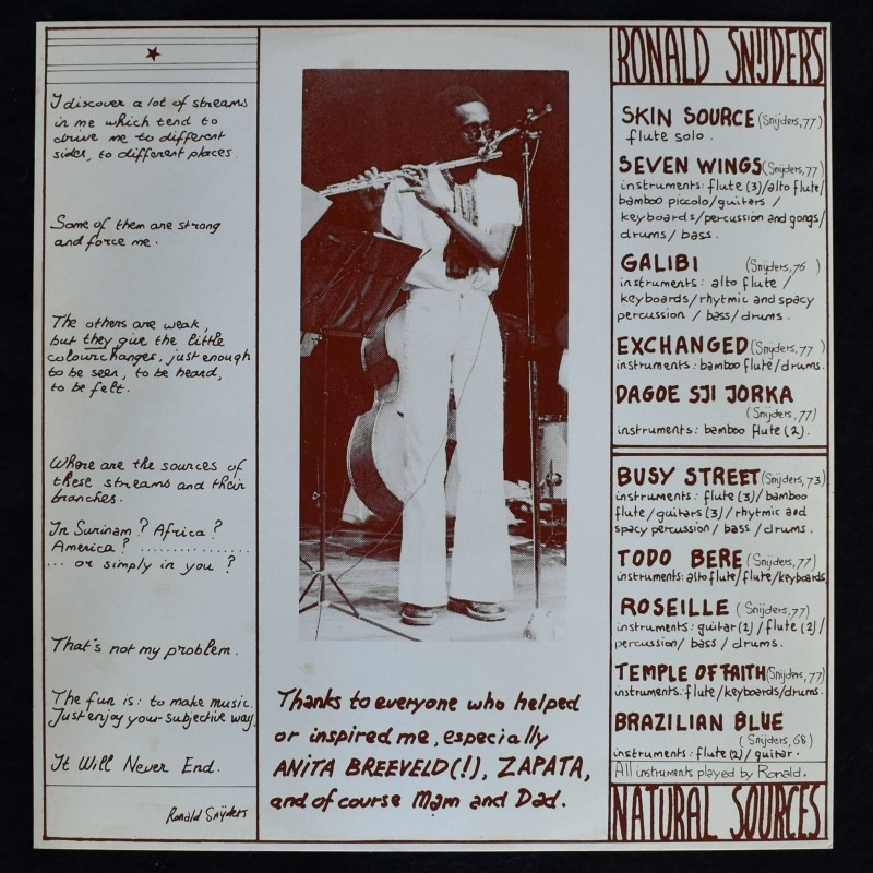 Ronald Snijders - Natural Sources [LP]｜JAZZ,JAZZ FUNK