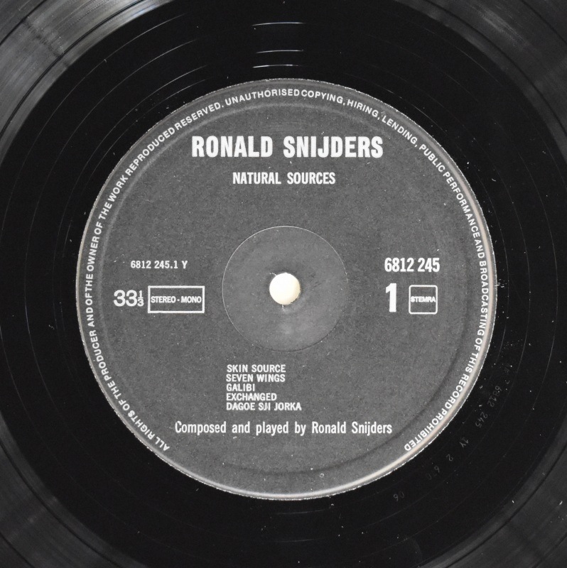 Ronald Snijders - Natural Sources [LP]｜JAZZ,JAZZ FUNK