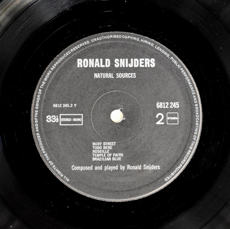 Ronald Snijders - Natural Sources  [LP]