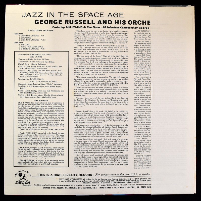 George Russell And His Orchestra Featuring Bill Evans - Jazz In The Space Age   [LP]