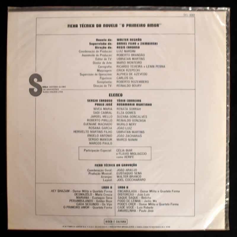 Various - O Primeiro Amor (Trilha Sonora Original Da Novela)     [LP] ����