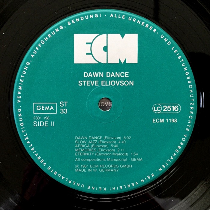 Steve Eliovson, Collin Walcott   ‎– Dawn Dance �����㥱��Paul Maxon