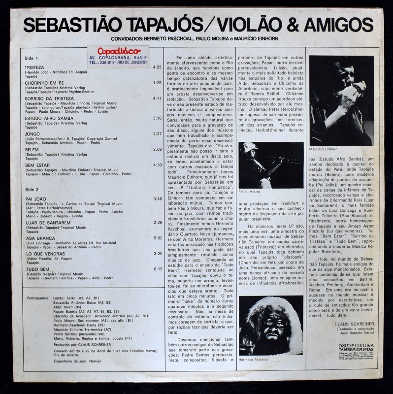 Sebastiao Tapajos - Violao & Amigos [LP]｜WOLRD,LATIN｜Paddy