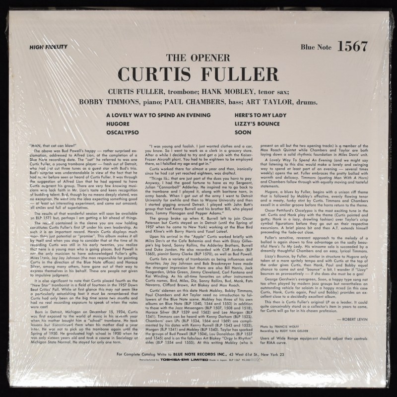 Curtis Fuller - The Opener [LP]｜JAZZ,Hard Bop｜Paddy Field