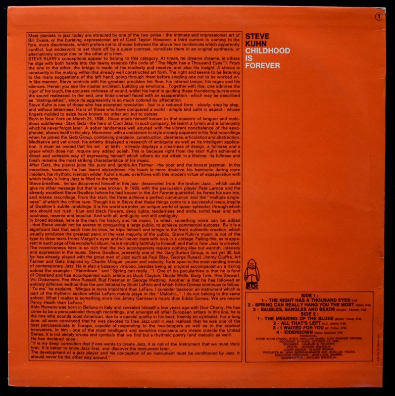 Steve Kuhn - Childhood Is Forever  [LP]