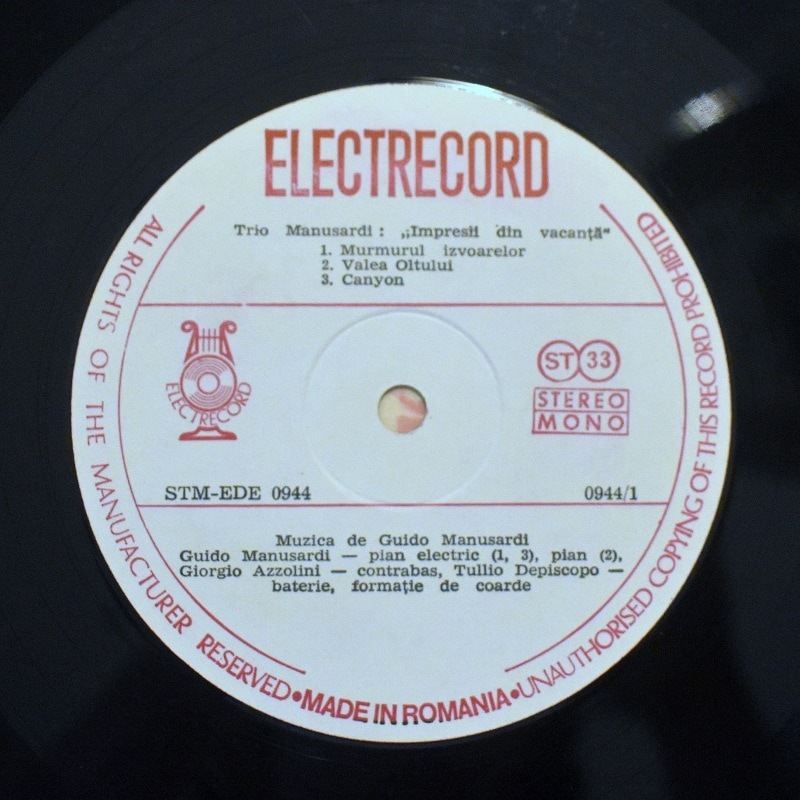 Trio Manusardi - Impresii Din Vacan   [LP]