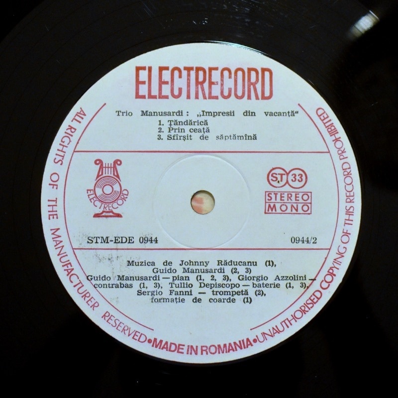 Trio Manusardi - Impresii Din Vacan   [LP]