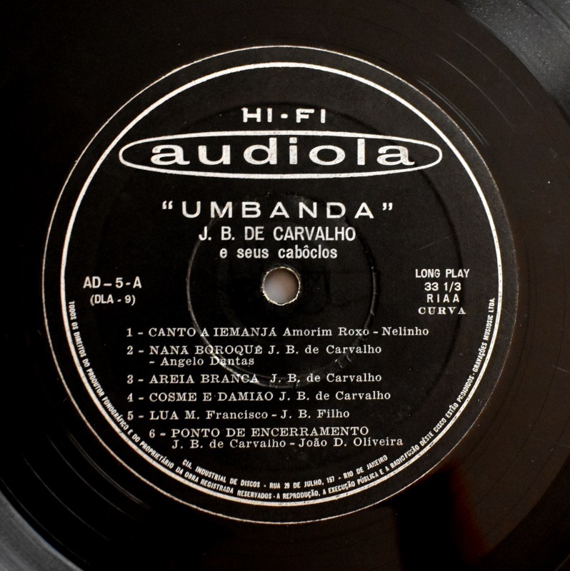 J. B. De Carvalho E Seus Caboclos - Umbanda    [LP]