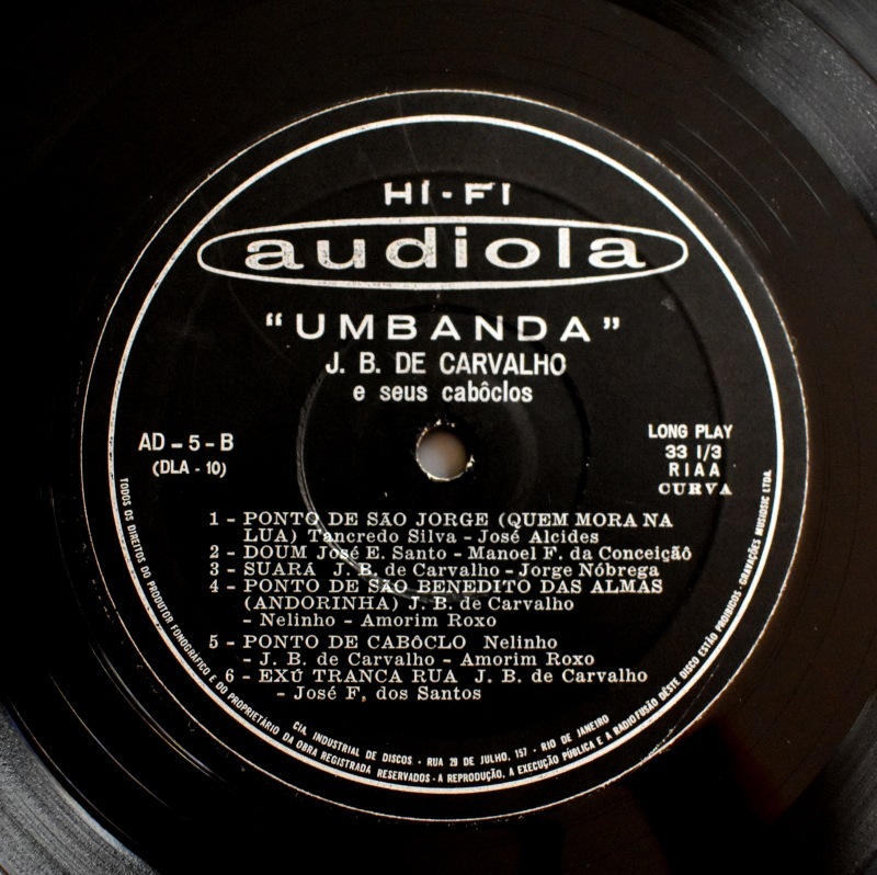J. B. De Carvalho E Seus Caboclos - Umbanda    [LP]