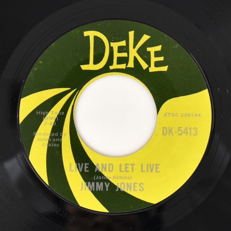 Jimmy Jones - Live And Let Live / I Don't Mind Confessing   [7inch]