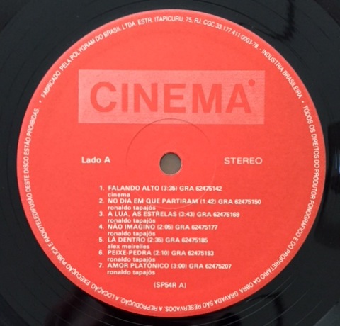 Cinema  ‎– Cinema��[LP]( Not On Label ‎– SP54R ) 85ǯ�֥饸�륪�ꥸ�ʥ�