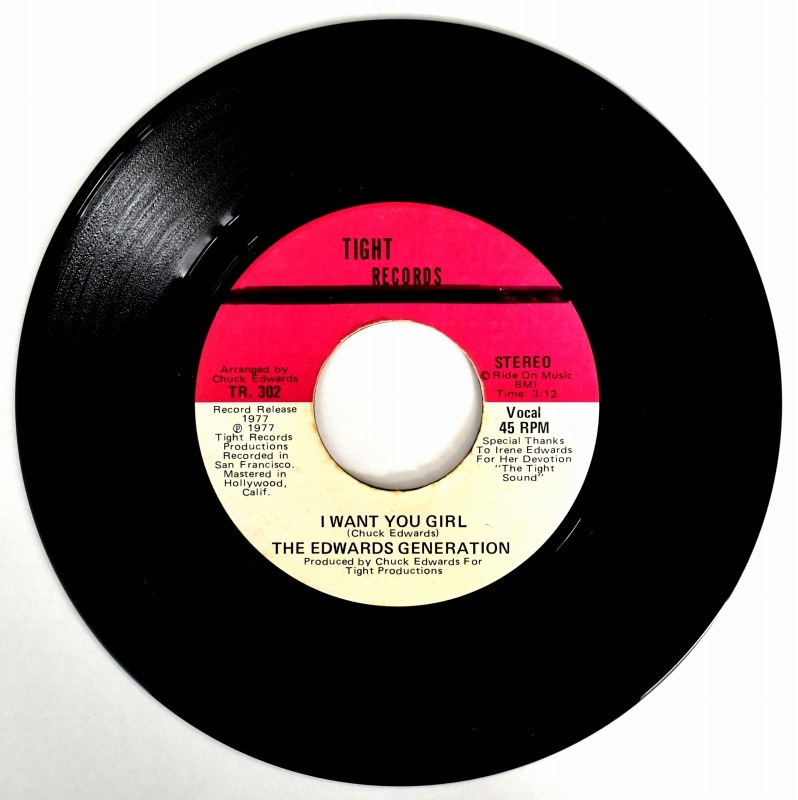 The Edwards Generation - I Want You Girl ( Vocal ) / ST ( Instrumental )  [7inch]