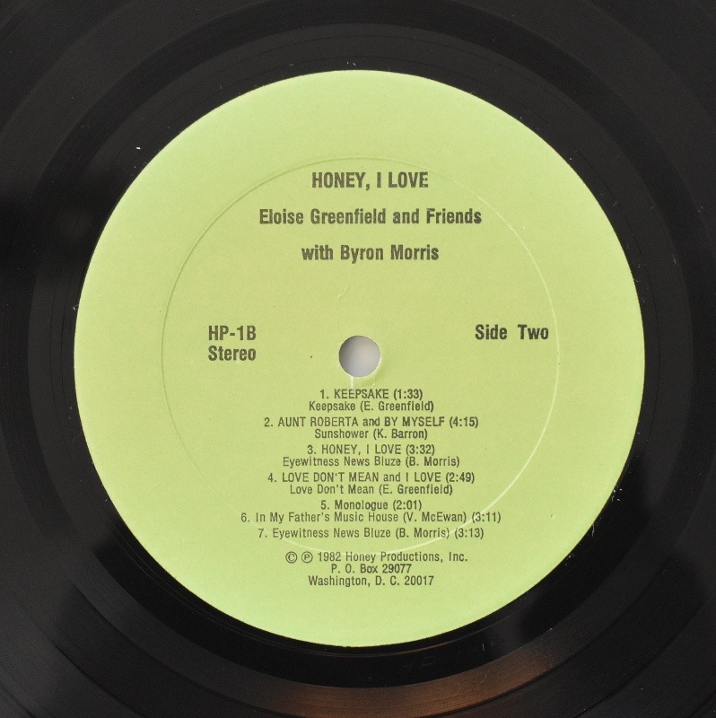 Eloise Greenfield And Friends With Byron Morris - Honey, I Love  [LP]