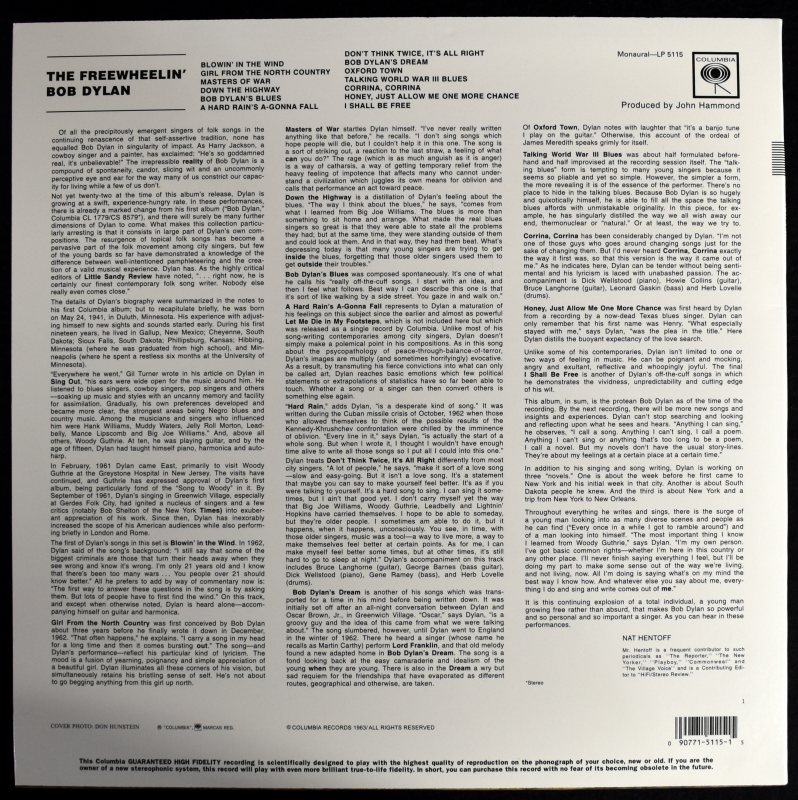 Bob Dylan - The Freewheelin' Bob Dylan    [LP]