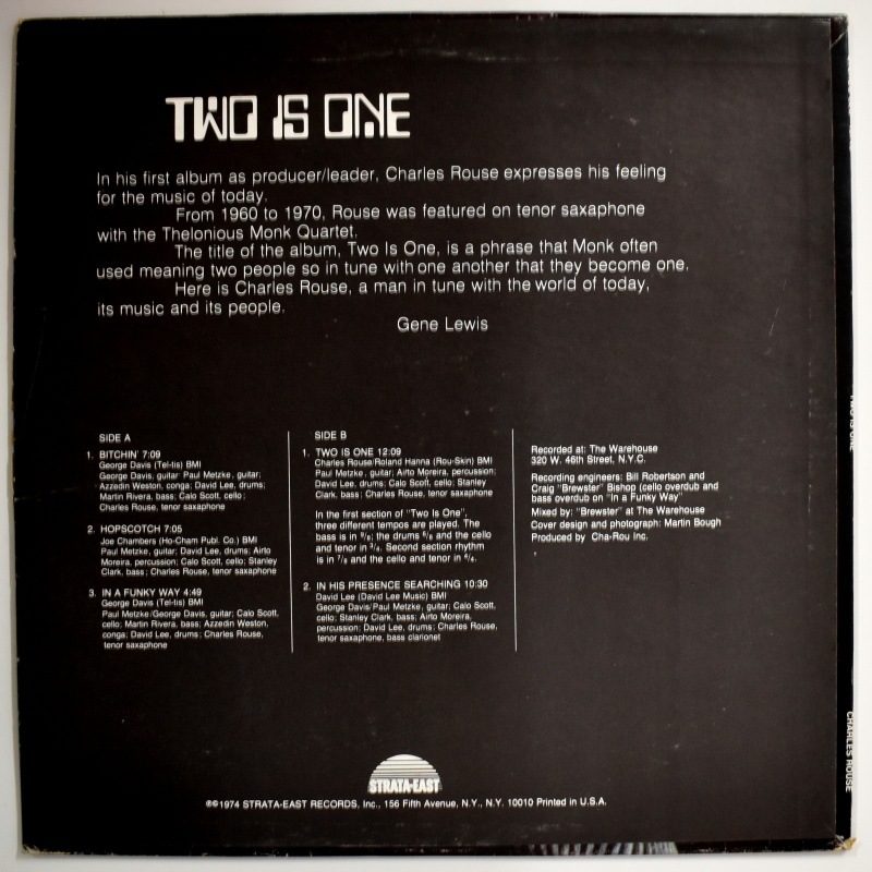 Charles Rouse - Two Is One     [LP]