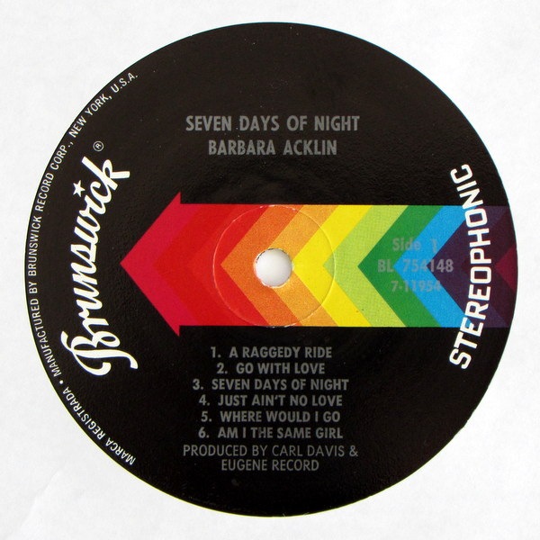 Barbara Acklin - Seven Days Of Night｜全てのカテゴリー｜Paddy