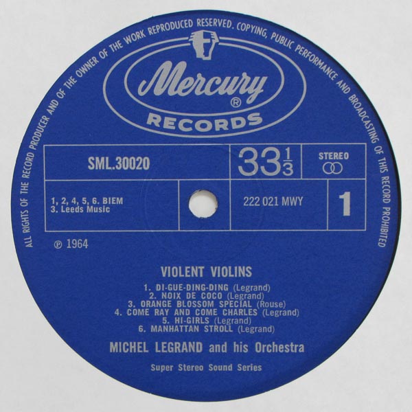 Michel Legrand And His Orchestra - Violent Violins