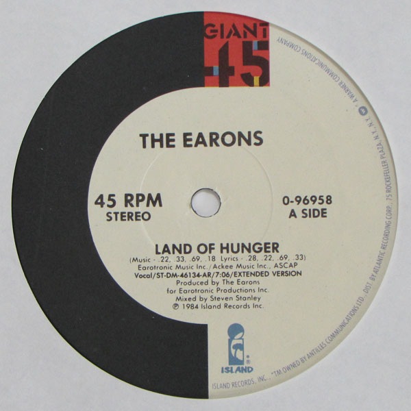 The Earons - Land Of Hunger