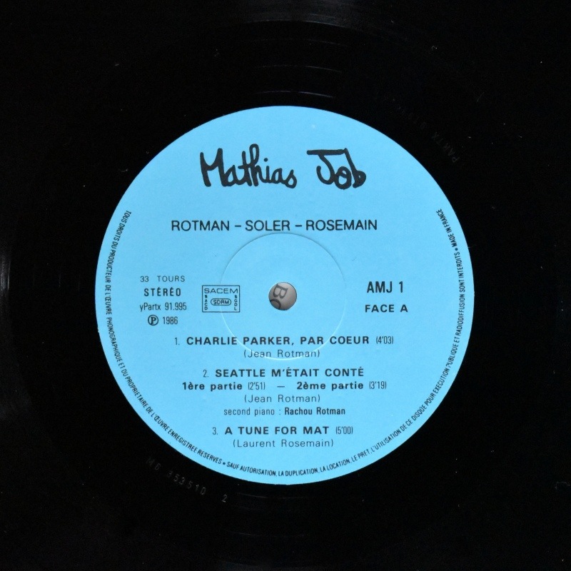 Jean Rotman Trio - Mathias Job [LP]