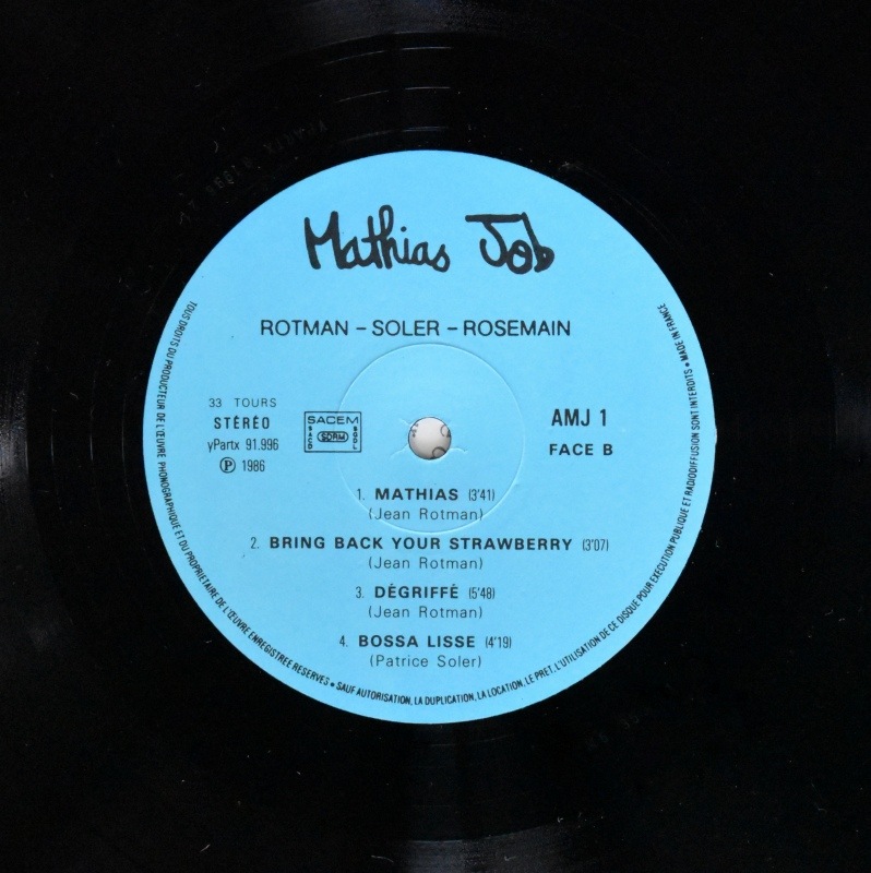 Jean Rotman Trio - Mathias Job [LP]