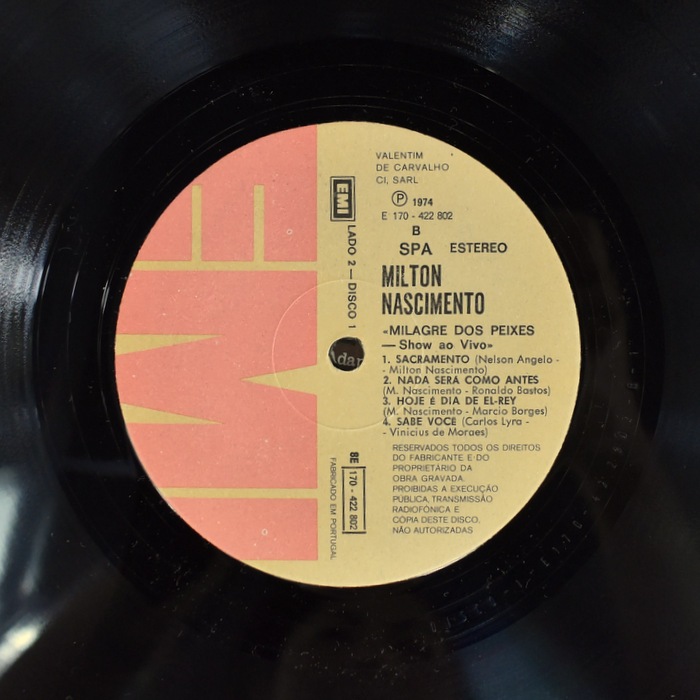 BRA74年オリジ！2LP！Milton Nascimento/Milagre〜 Milton Nascimento : Milagre Dos Peixes (LP, Vinyl record