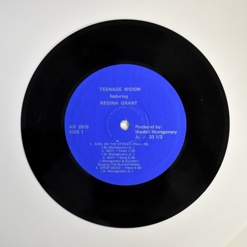Teenage Widow featuring Regina Grant / Girl On The Street (Poem) / Why (Poem) / Why (Song) / Drop Dead (Poem) / I Meant Every Word (Poem) / I Meant Every Word (song) / Teenage Widow (Poem)  [7inch]