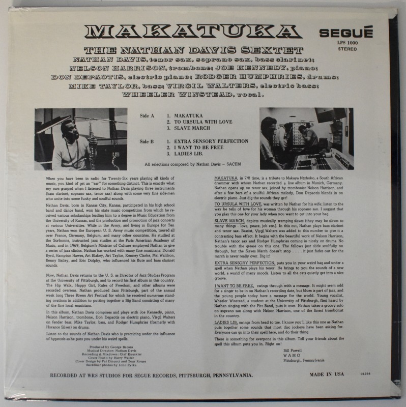 The Nathan Davis Sextet - Makatuka [LP] 新品同様｜JAZZ,Modal