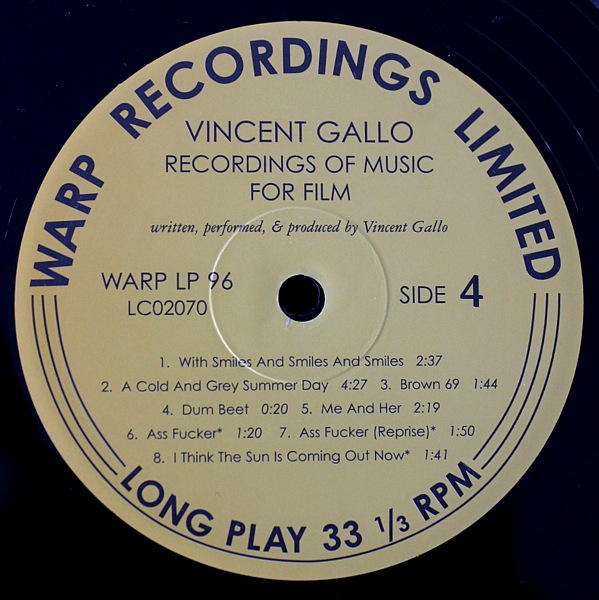 Vincent Gallo ‎– Recordings Of Music For Film [2LP]