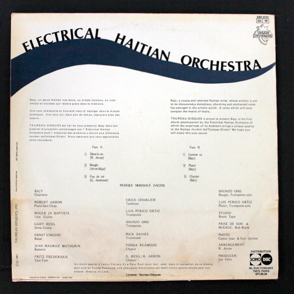 Bajy - The Electrical Haitian Orchestra - Bougie.｜全ての