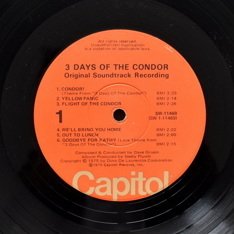 Dave Grusin - 3 Days Of The Condor (Original Soundtrack Recording)   [LP]����