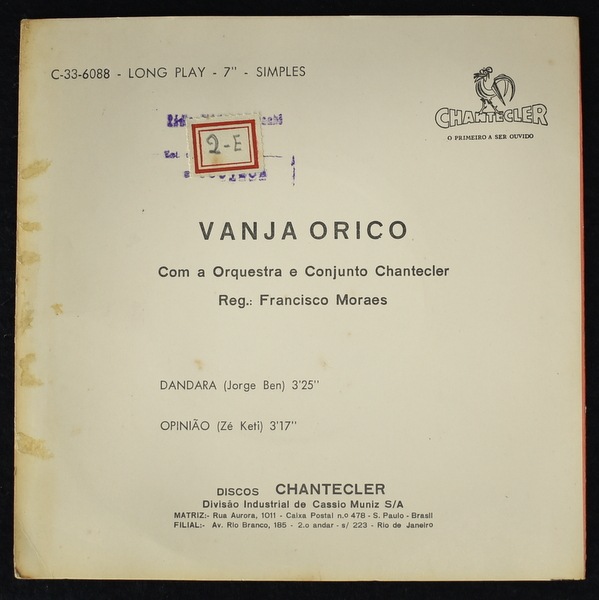 Vanja Orico - Dandara / Opiniao [7inch]