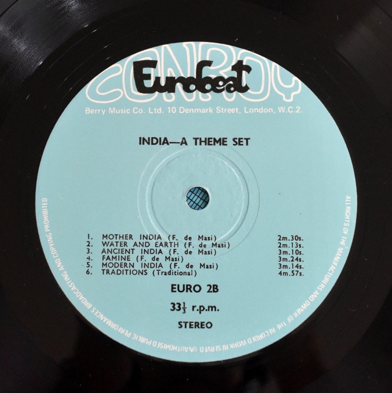 Nascimbene / F. De Masi - Ethnic Songs And Dances / India-A Theme Set      [LP]