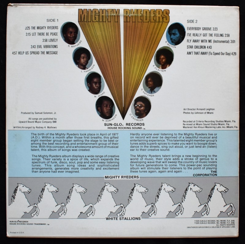 Mighty Ryeders レコード Mighty Ryeders - Help Us Spread The Message | NEWTONE RECORDS
