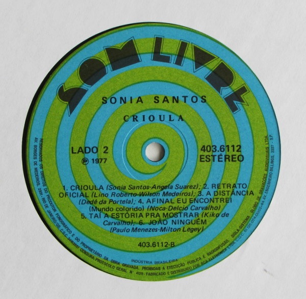 Sonia Santos - Crioula｜BRAZIL｜Paddy Field Records｜中古アナログ