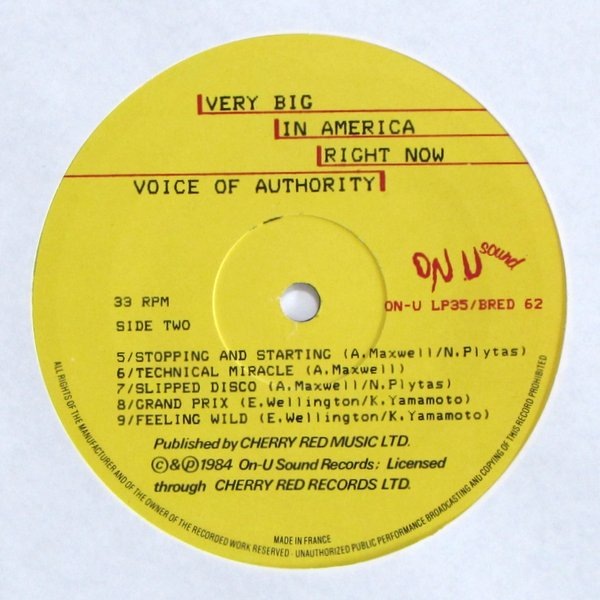 Voice Of Authority - Very Big In America Right Now