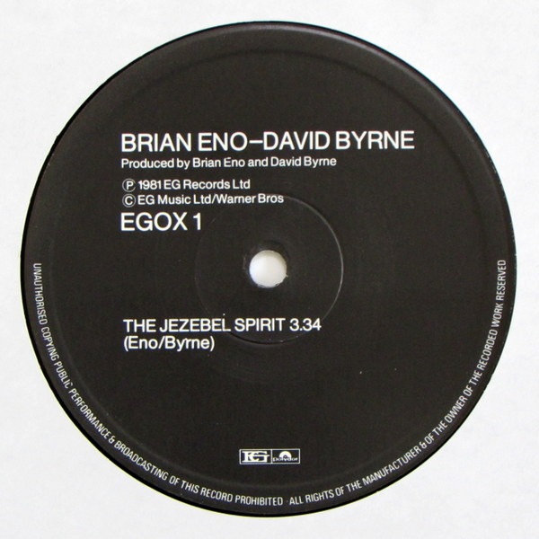 Brian Eno -  David Byrne  ‎– The Jezebel Spirit