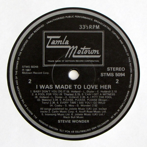 Stevie Wonder - I Was Made To Love Her