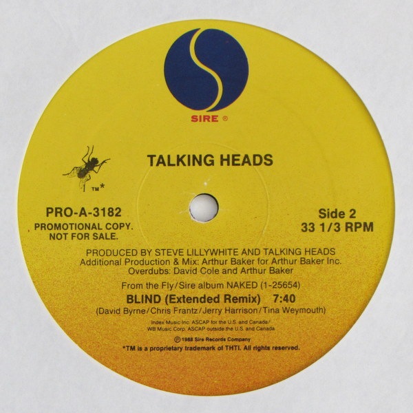 Talking Heads ‎– Blind (Extended Remix)｜NEW WAVE｜Paddy Field