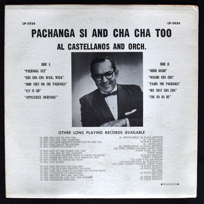 Al Castellanos And His Orchestra - Pachanga Si And Cha Cha Too!  �ᥬ�쥢��������ɥ�ƥ�[LP]