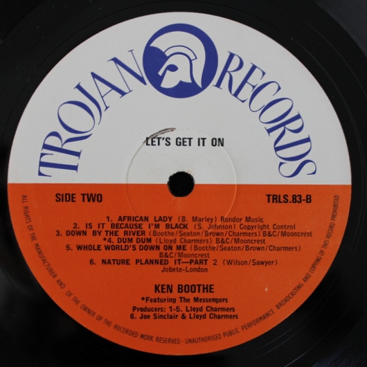 Ken Boothe – Let's Get It On｜全てのカテゴリー｜Paddy Field